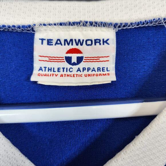 Whalers Teamwork Athletic Apparel Mens Hockey Jersey Blue Made in USA - Picture 3 of 12